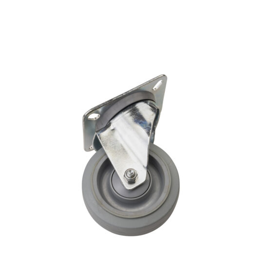 SWIVEL RUBBER WHEEL WITH GALVANIZED SUPPORT